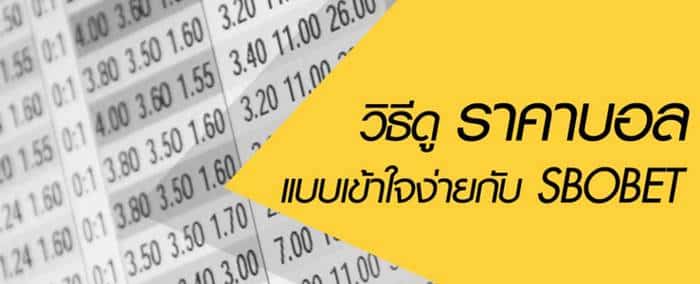 วิธีอ่านราคาบอล ให้เข้าใจง่าย วิธีอ่านราคาบอล ให้เข้าใจง่าย
